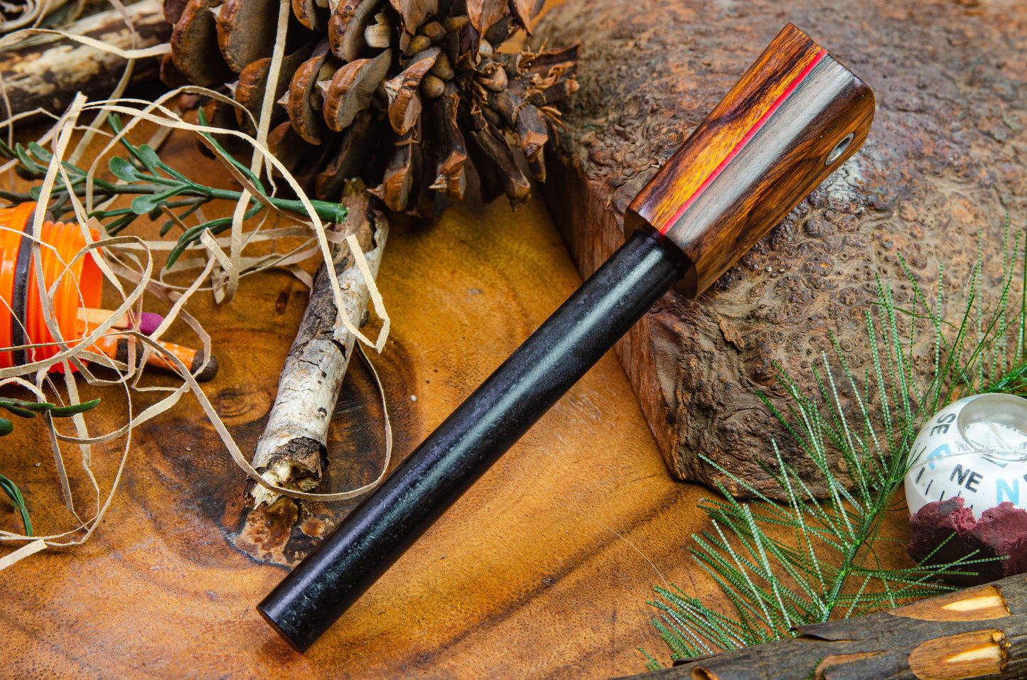 カスタムファイヤースチール デザートアイアンウッドバール レッドライナー #8