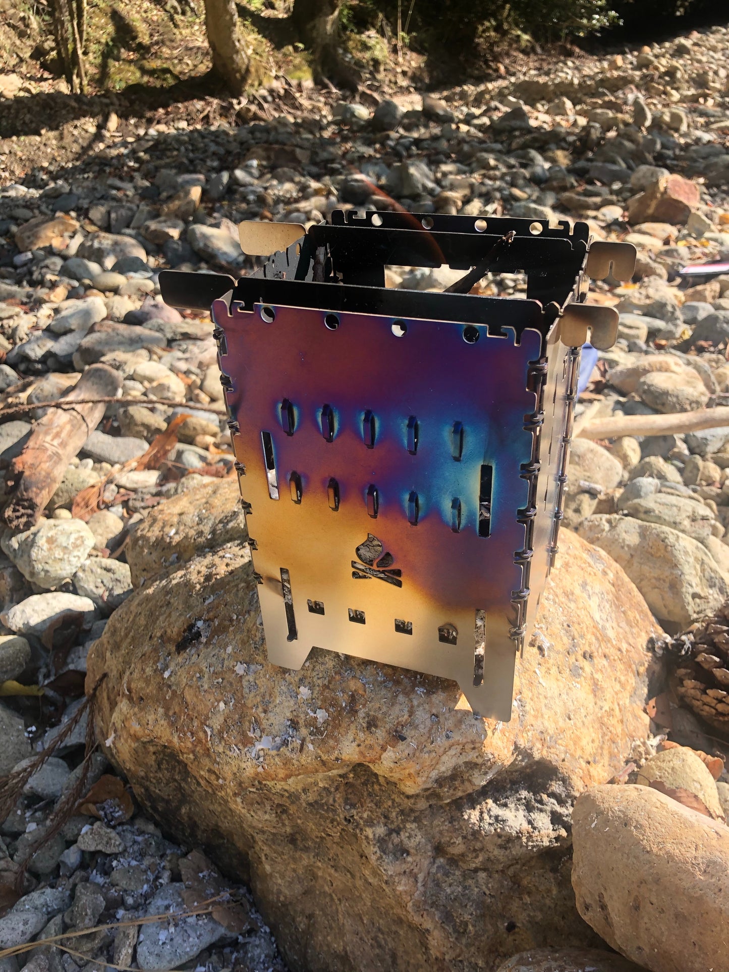 アウトドアクッカー Bushbox/ブッシュボックス LF チタン アウトドアーストーブ 専用ケースセット