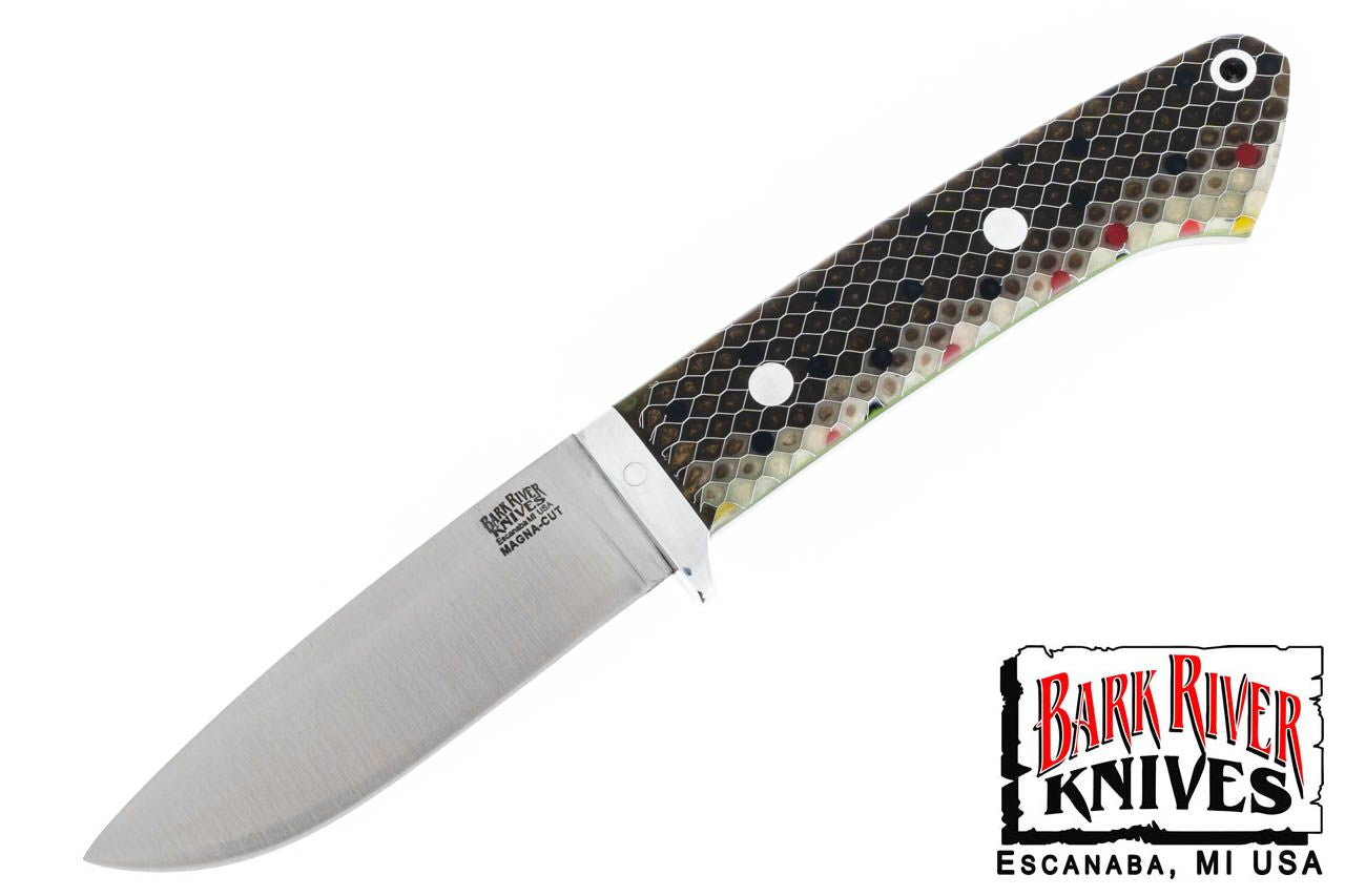 バークリバー クラッシック ドロップポイント ハンター LT MagnaCut ブラウン トラウト アクリリック - トキシック グリーンライナー #2