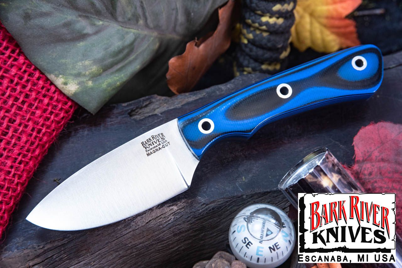 バークリバー PSK EDC MagnaCut ブルー & ブラック G-10 - ホローピン