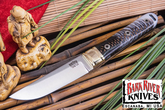 バークリバー キツネ CPM-154 ブラック & ホワイトパインコーン - ブラック ライナー - モザイクピン