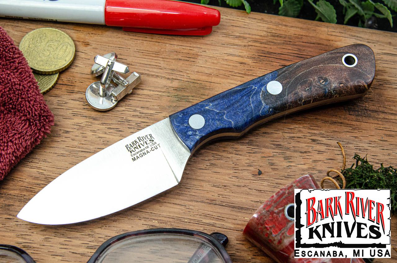 バークリバー PSK EDC MagnaCut ブルー & ブラウン メイプルバール
