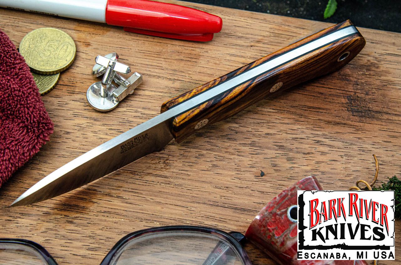 バークリバー PSK EDC MagnaCut デザートアイアンウッドバール - ブラック ライナー - モザイクピン #1