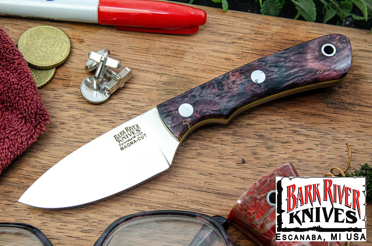 バークリバー PSK EDC MagnaCut パープル & ラベンダー メイプルバール - イエローライナー