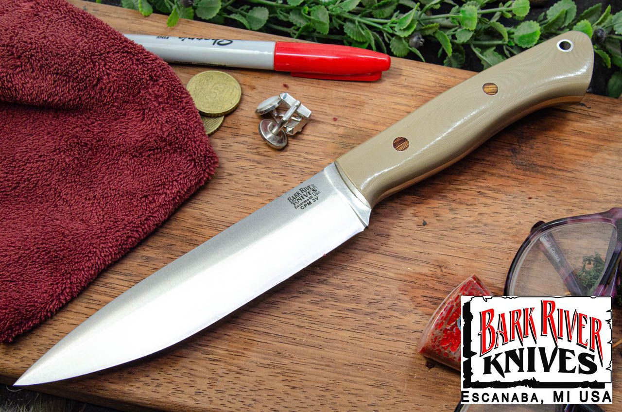 バークリバー ブレード レイド オーロラ II 3V タン G-10 - ナチュラル ピン