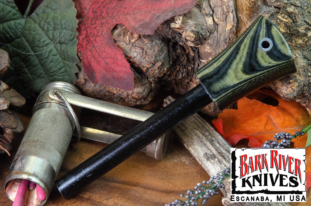 バークリバー ファイヤースチール ブラック & グリーンリネンマイカルタ