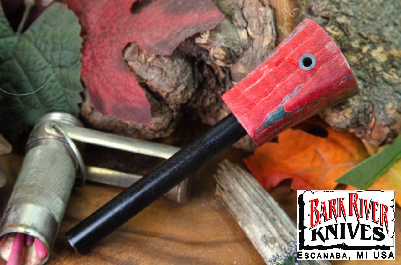 バークリバー ファイヤースチール レッド & ティール タイガーテイル メイプルバール