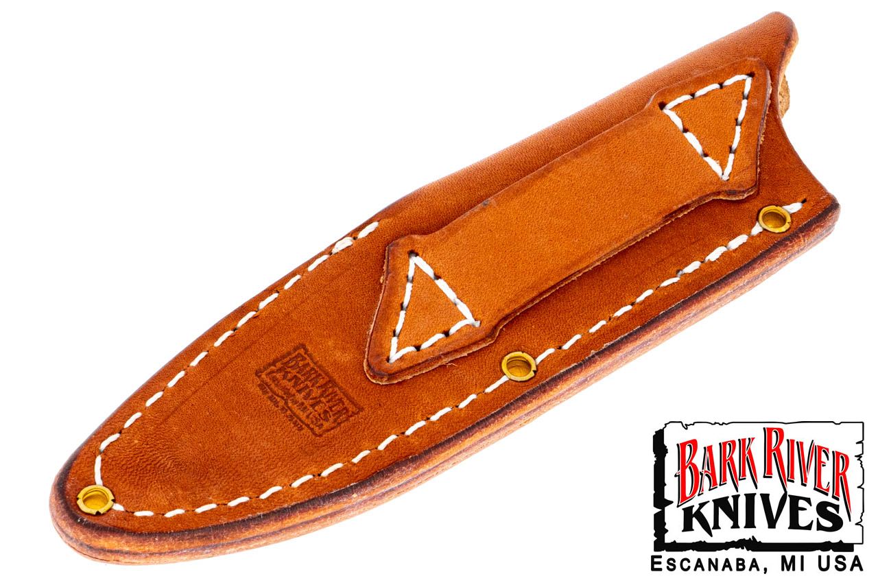 ミニ ノーススター II シース - ブラウン ライト - ブラス リベット