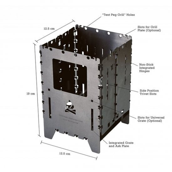 アウトドアクッカー BushBox/ブッシュボックス XL チタン製