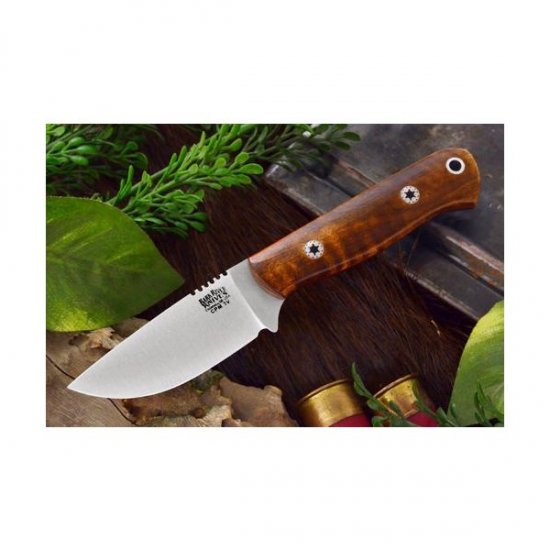 Bark River バークリバー ブラボー ネッカー 3V ダーク カーリーメープル レッドライナー モザイクピン#1