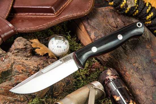 ブラボー ミニスクワットリーダー EDC S45VN ブラック リネン マイカルタ レッドライナー