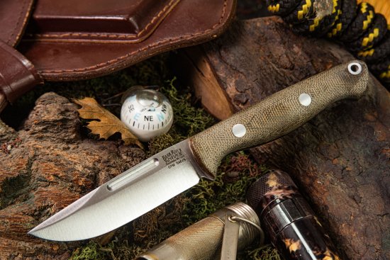 ブラボー ミニスクワットリーダー EDC S45VN グリーン キャンバス マイカルタ マット