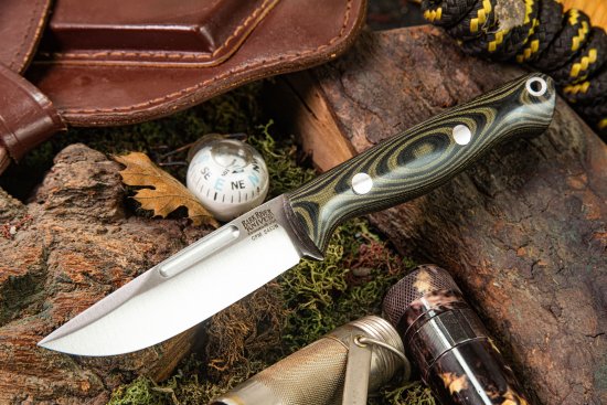 ブラボー ミニスクワットリーダー EDC S45VN ブラック&グリーン リネン マイカルタ