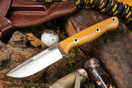 ブラボー ミニスクワットリーダー EDC S45VN ナチュラル キャンバス マイカルタ ホワイトライナー ホローピン