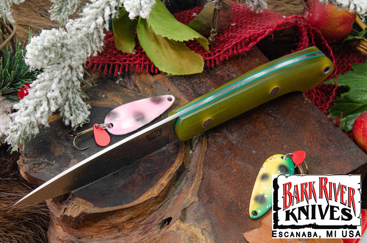 バークリバー バード & トラウト CPM-154 ラガー G-10 - グリーンライナー - モザイクピン