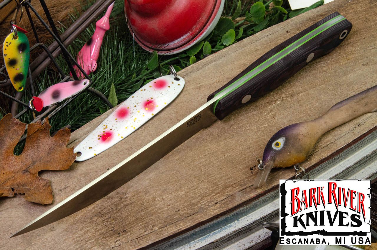 バークリバー ミニ カラハリスポーツマン CPM-154 レッド & ブラック シュアタッチ - マット - トキシック グリーンライナー