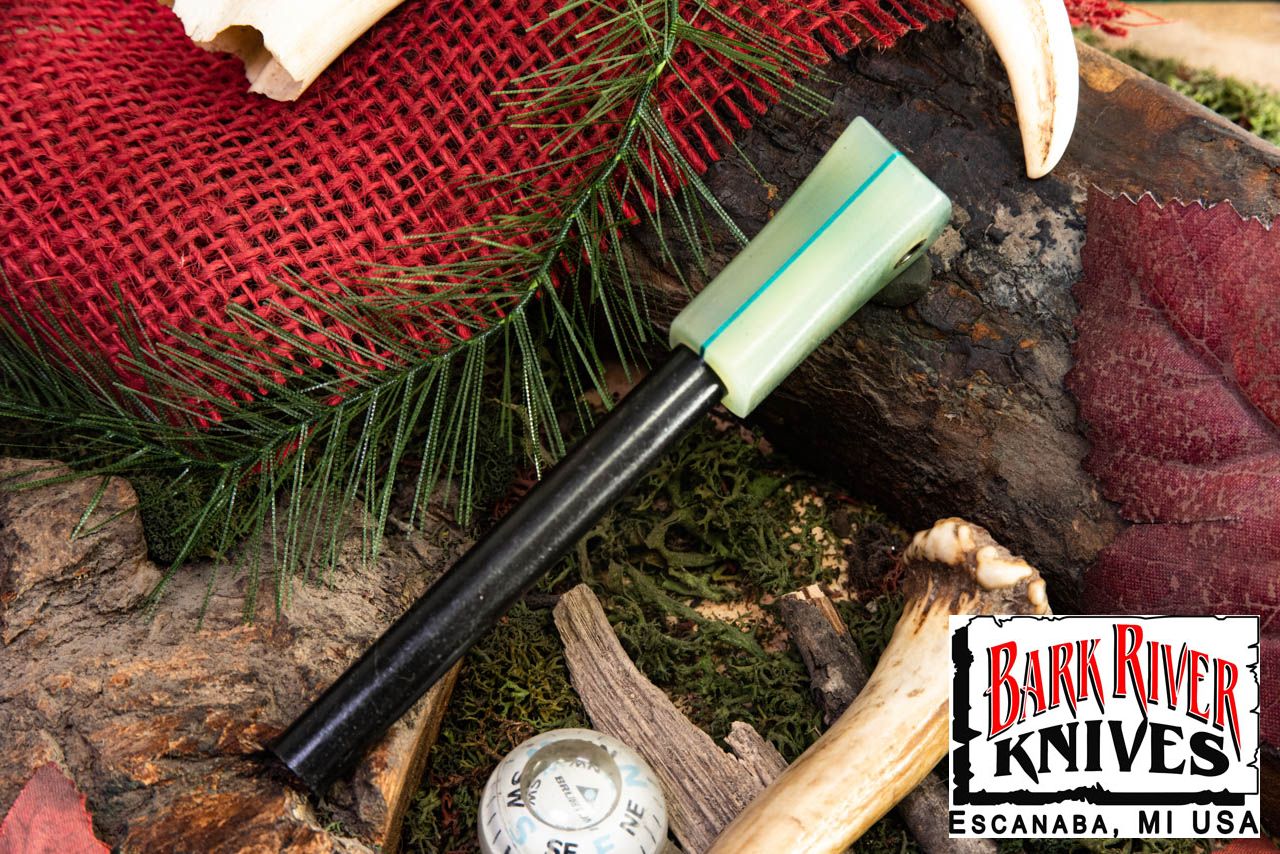 ファイヤースチール ゴーストグリーンジェイド G-10 - グリーン ライナー - ブラス ランヤード