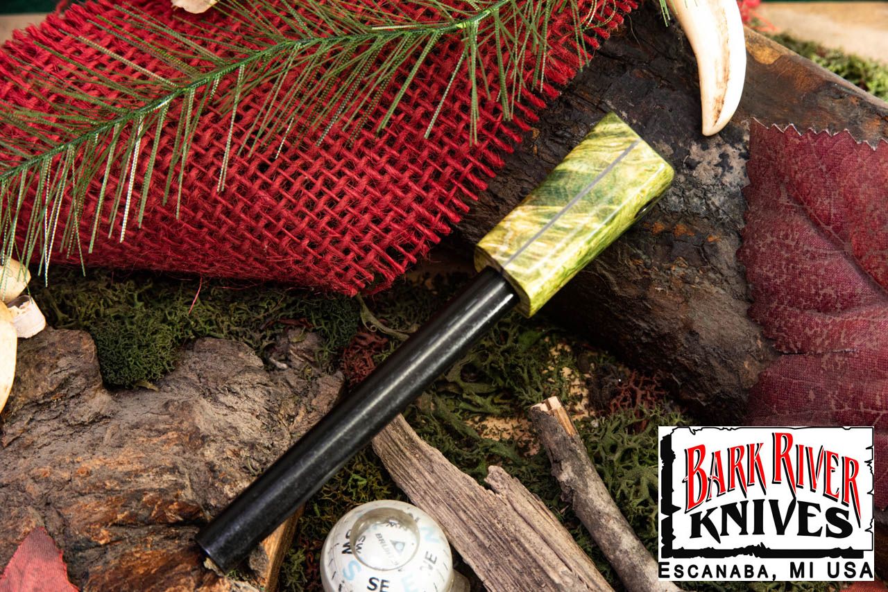 ファイヤースチール ミント メイプルバール - グレイ ライナー - ブラス ランヤード