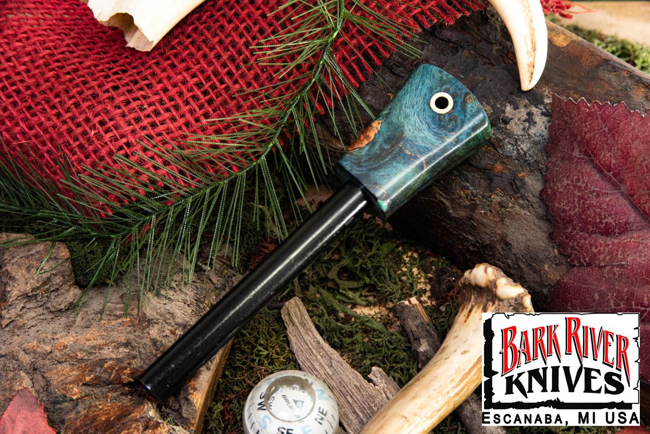 ファイヤースチール ネイビ メイプルバール - ブラック ライナー - ブラス ランヤード