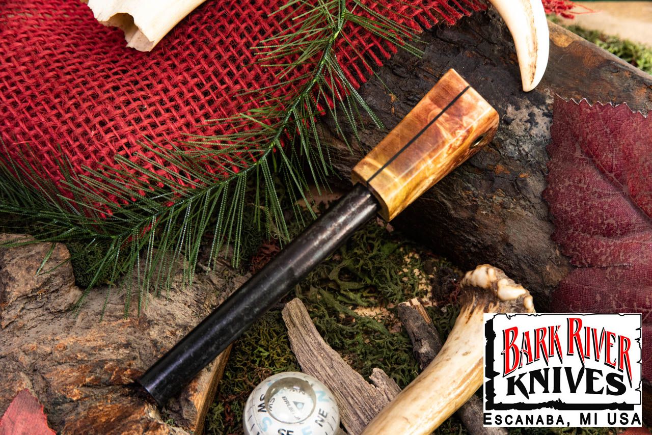 ファイヤースチール ローズ & オレンジ メイプルバール - ブラック ライナー