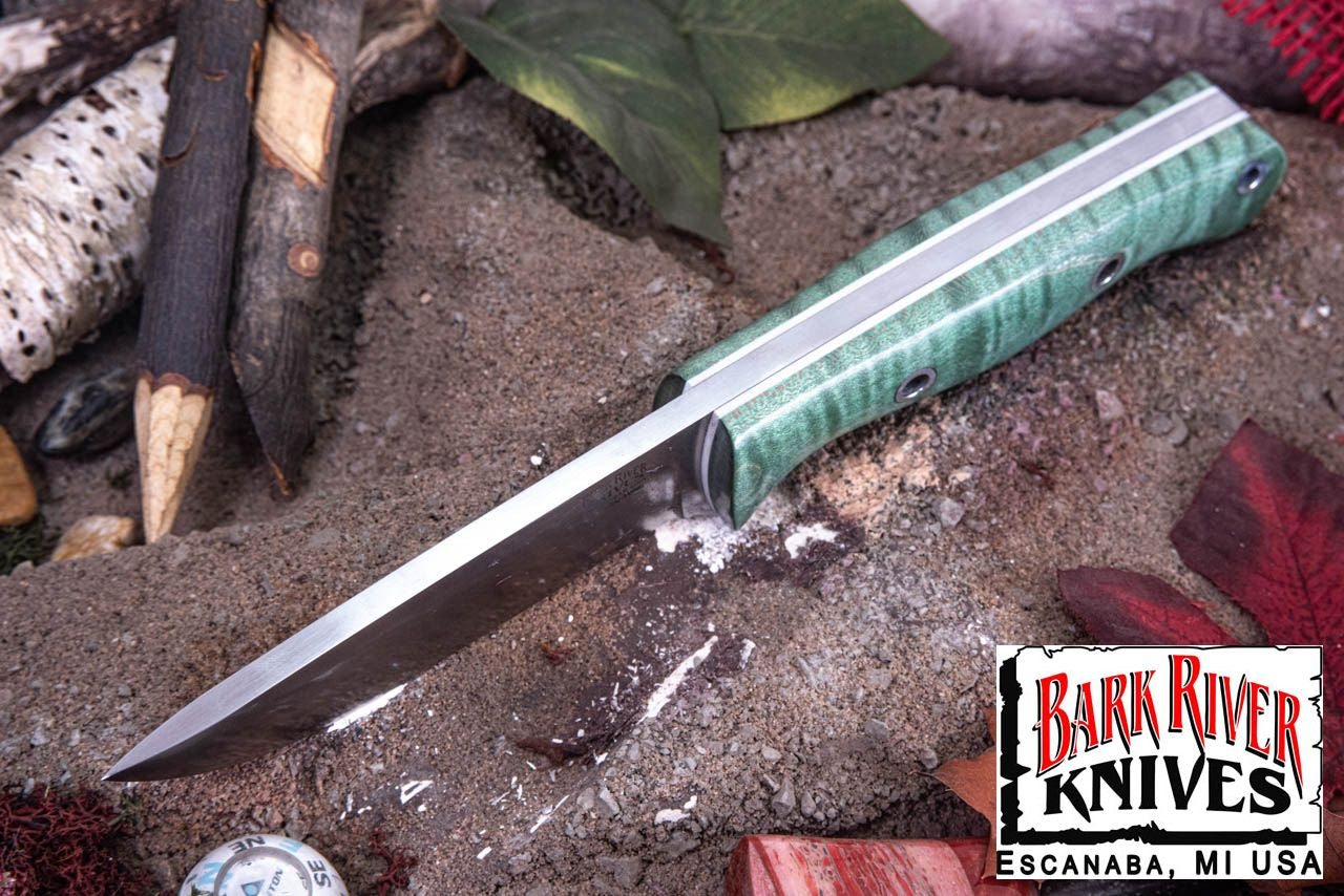 バークリバー ブラボー 1 Cru-Wear グリーン タイガーテイル メイプルバール - シック ホワイト ライナー - ホローピン - ランプレス