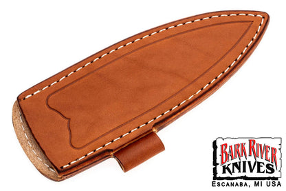 バークリバー フォレスト スカンジMagnaCut - ブラック キャンバス ボルスター - タン バーラップ - レフト Hand シース