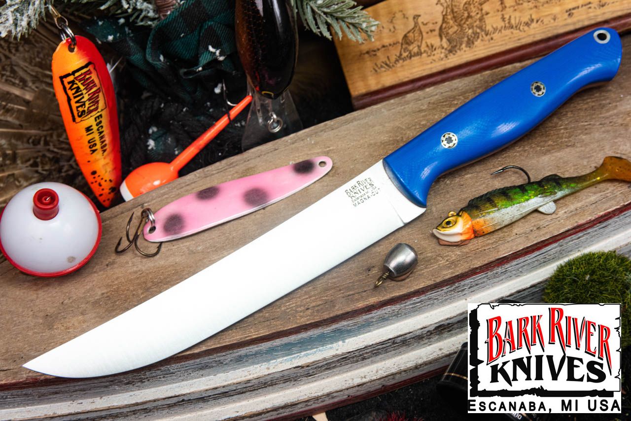 バークリバー フィン ＆ ボーン MagnaCut ブルー グロウ G-10 - オレンジライナー - モザイクピン