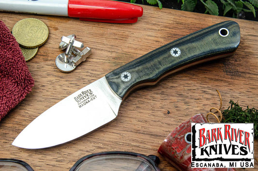 バークリバー PSK EDC MagnaCut ブラック ＆ グリーン リネン - オレンジライナー - モザイクピン