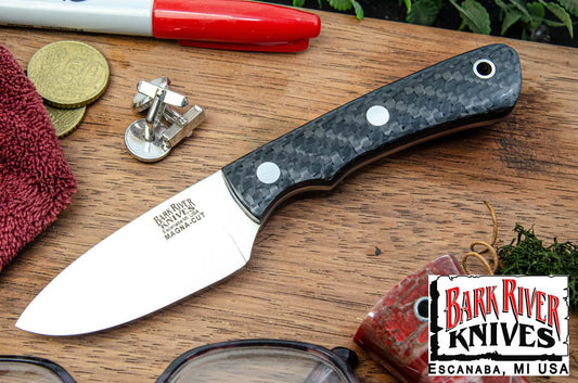 バークリバー PSK EDC MagnaCut ブラック カーボンファイバー - ブルーライナー