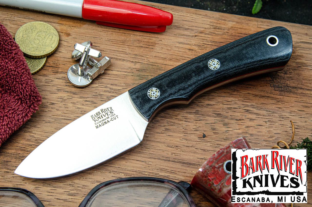 バークリバー PSK EDC MagnaCut ブラックリネンマイカルタ - レッドライナー - モザイクピン