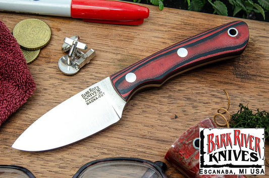 バークリバー PSK EDC MagnaCut チェリー レッド ＆ ブラック シュアタッチ - ブラック ライナー - マット