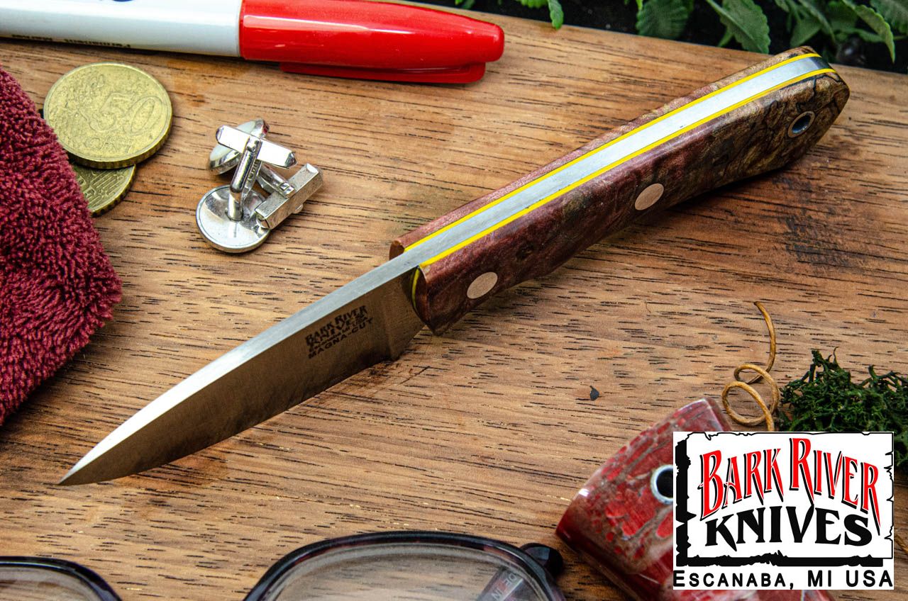 バークリバー PSK EDC MagnaCut チェリー スパルテッド メイプルバール - イエローライナー