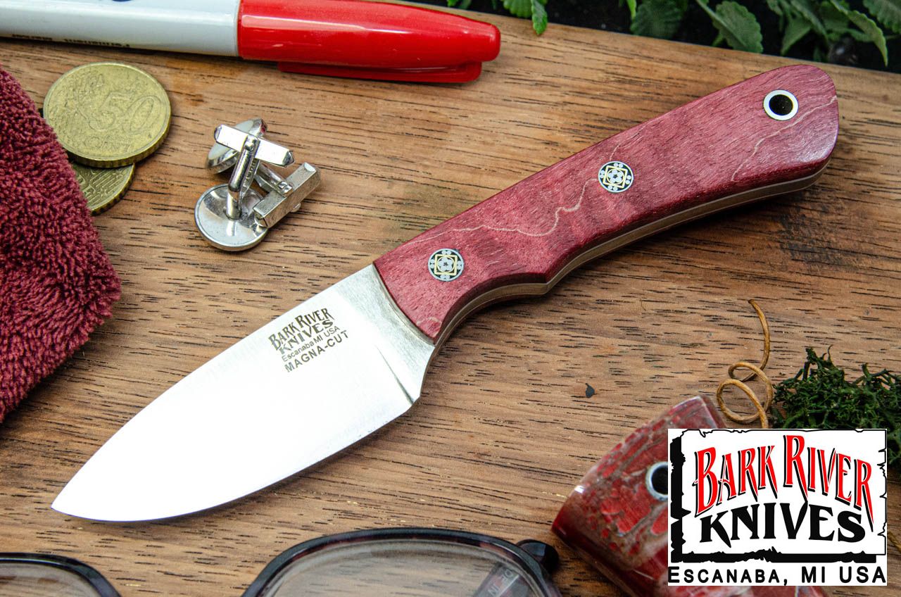 バークリバー PSK EDC MagnaCut チェリー タイガーテイル メイプルバール - ホワイト ライナー - モザイクピン