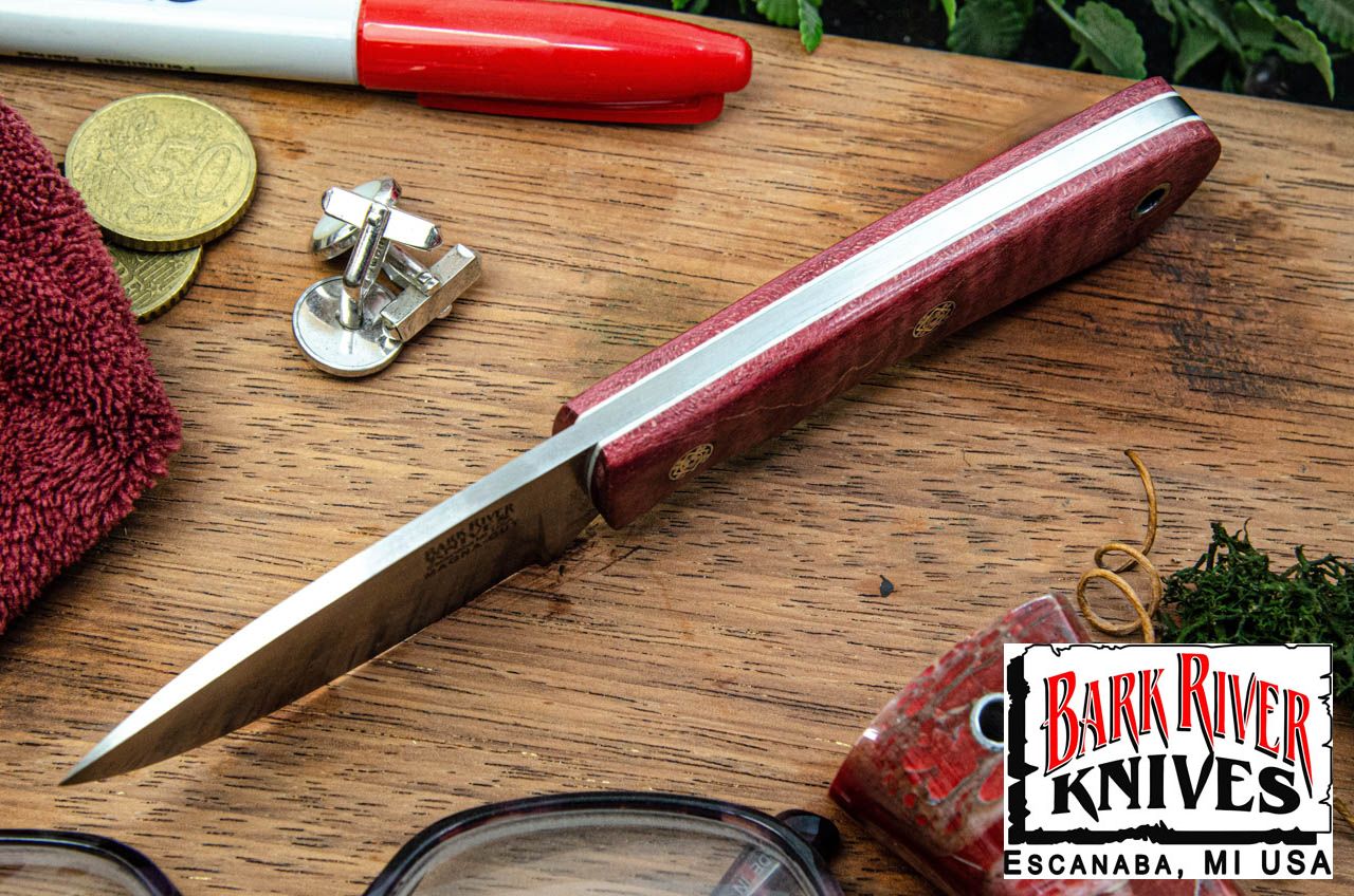 バークリバー PSK EDC MagnaCut チェリー タイガーテイル メイプルバール - ホワイト ライナー - モザイクピン