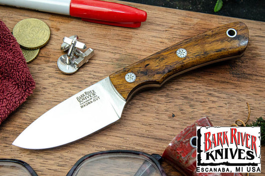 バークリバー PSK EDC MagnaCut デザートアイアンウッド - ブラック ライナー - モザイクピン #1