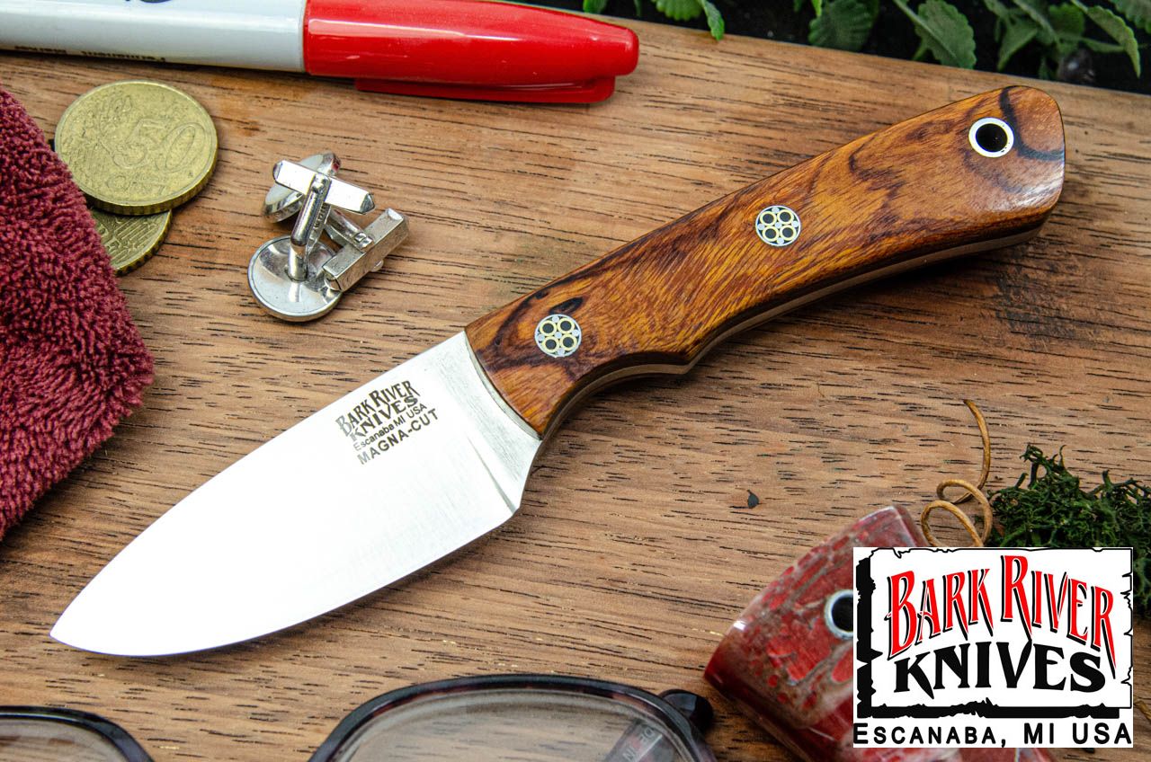 バークリバー PSK EDC MagnaCut デザートアイアンウッド - ブラック ライナー - モザイクピン #5