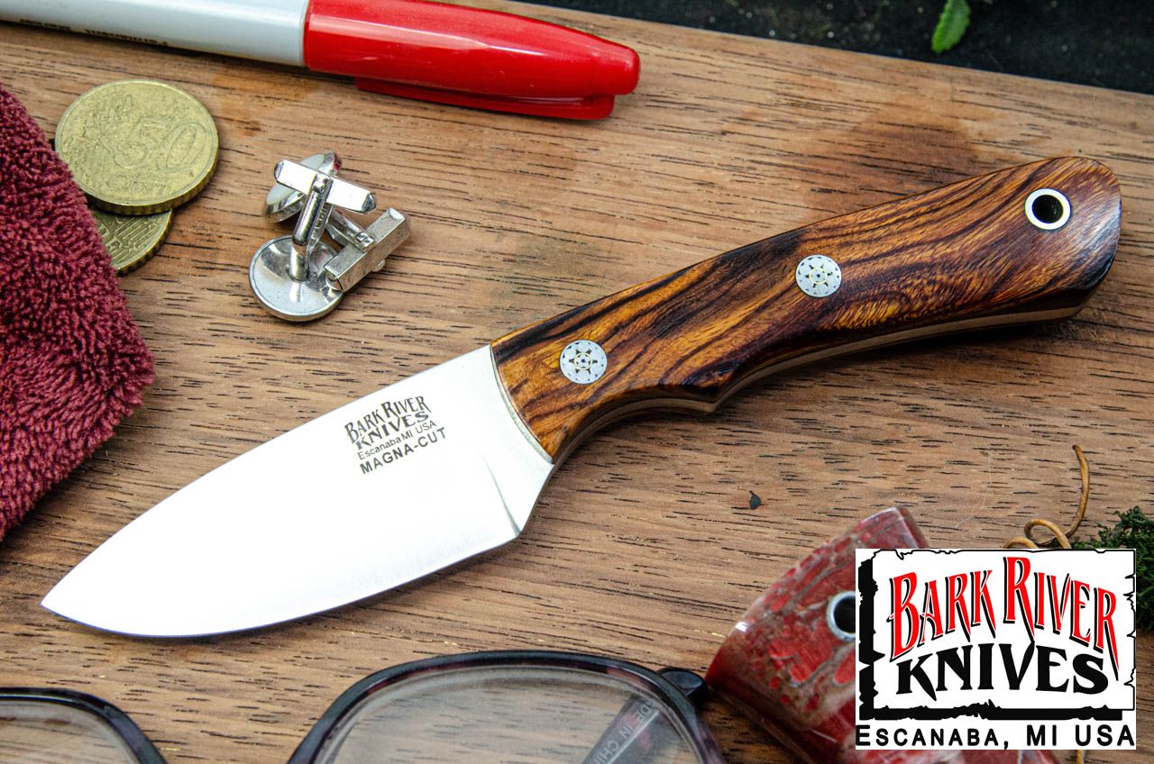 バークリバー PSK EDC MagnaCut デザートアイアンウッドバール - ブラック ライナー - モザイクピン #1