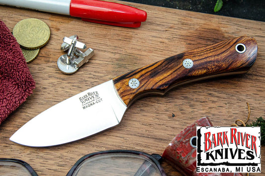 バークリバー PSK EDC MagnaCut デザートアイアンウッドバール - ブラック ライナー - モザイクピン #1
