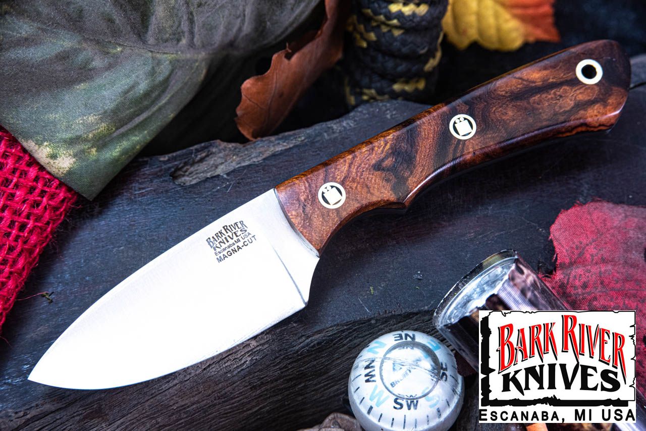 バークリバー PSK EDC MagnaCut デザートアイアンウッドバール - ブラック ライナー - モザイクピン #3