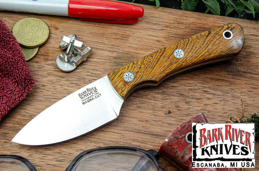 バークリバー PSK EDC MagnaCut デザートアイアンウッドバール - ブラック ライナー - モザイクピン #6
