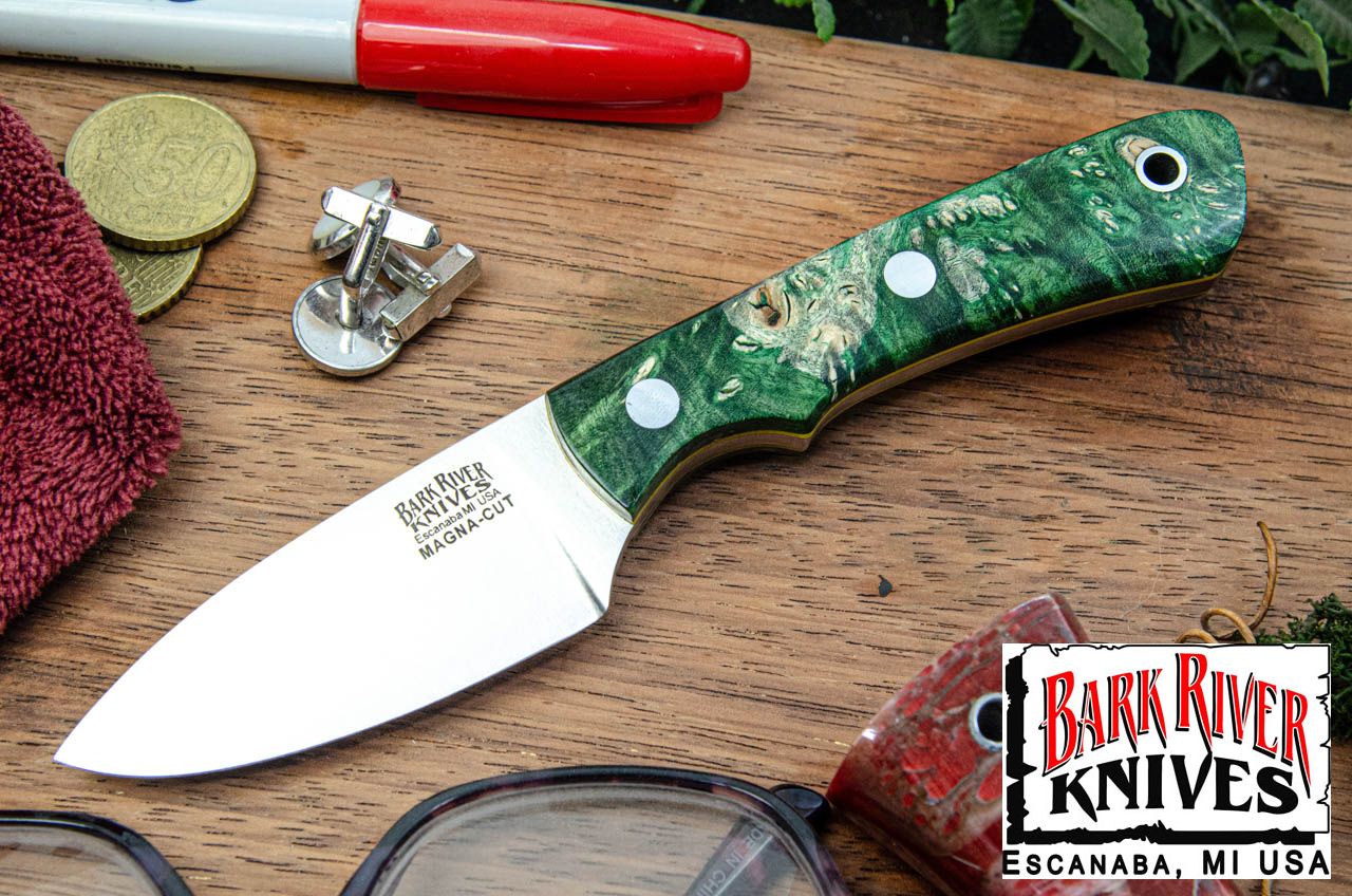 バークリバー PSK EDC MagnaCut フォレスト グリーン メイプルバール - イエローライナー #1