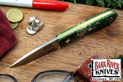 バークリバー PSK EDC MagnaCut フォレスト グリーン メイプルバール - イエローライナー #1