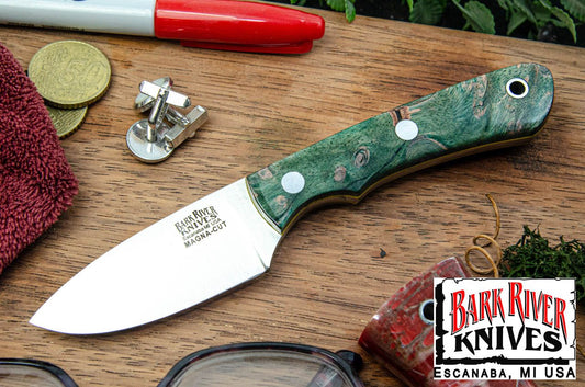 バークリバー PSK EDC MagnaCut グリーン ＆ サーモン メイプルバール - イエローライナー