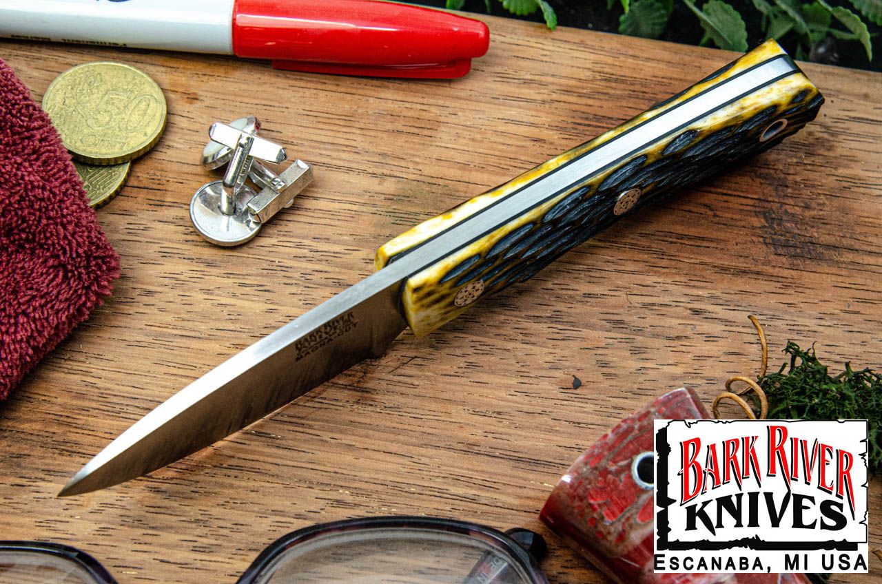 バークリバー PSK EDC MagnaCut ジグド ボーン - ブラック ライナー - モザイクピン #2