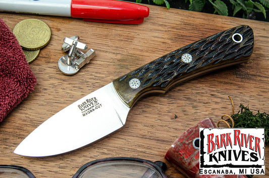 バークリバー PSK EDC MagnaCut ジグド ボーン - ブラック ライナー - モザイクピン #4