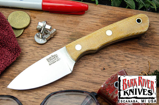 バークリバー PSK EDC MagnaCut ナチュラル キャンバス マイカルタ - グリーンライナー - ブラスピン - マット