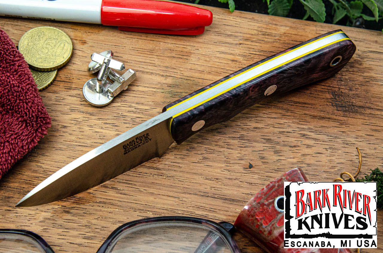 バークリバー PSK EDC MagnaCut パープル ＆ ラベンダー メイプルバール - イエローライナー