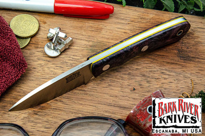 バークリバー PSK EDC MagnaCut パープル ＆ ラベンダー メイプルバール - イエローライナー