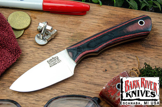 バークリバー PSK EDC MagnaCut レッド ＆ ブラックリネンマイカルタ - ブラック ピン