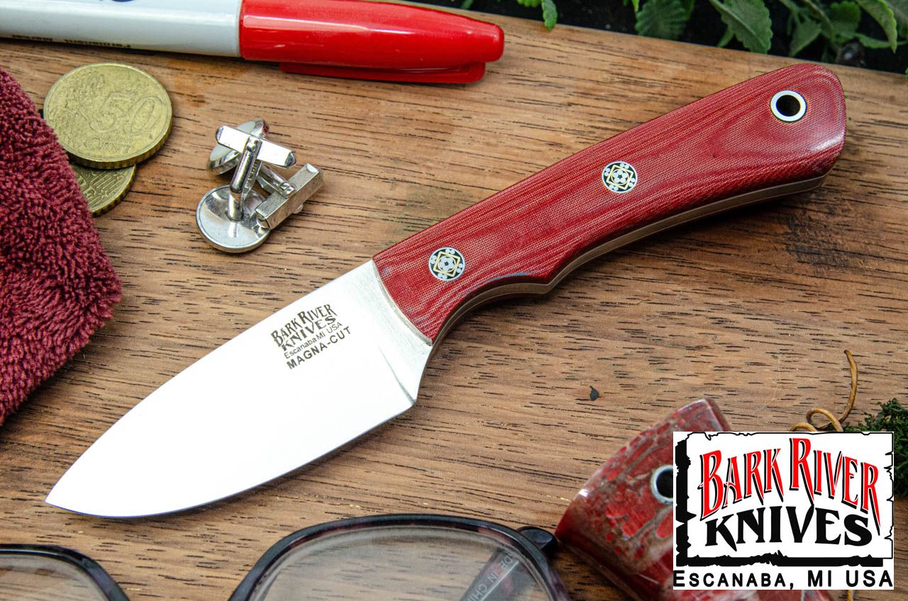 バークリバー PSK EDC MagnaCut レッド リネン マイカルタ - ホワイト ライナー - モザイクピン